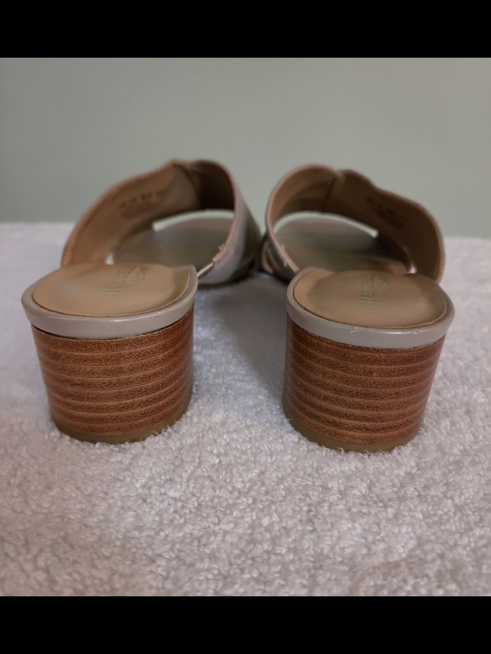 Naturalizer- Arielle Taupe Suede Crisscross Low Heel Mules With N5 Technology - Picture 3 of 5